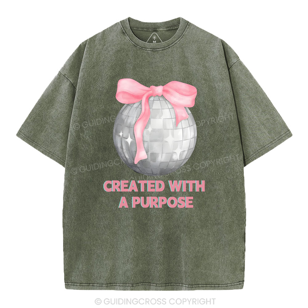 Created With A Purpose Christian Washed T-Shirt