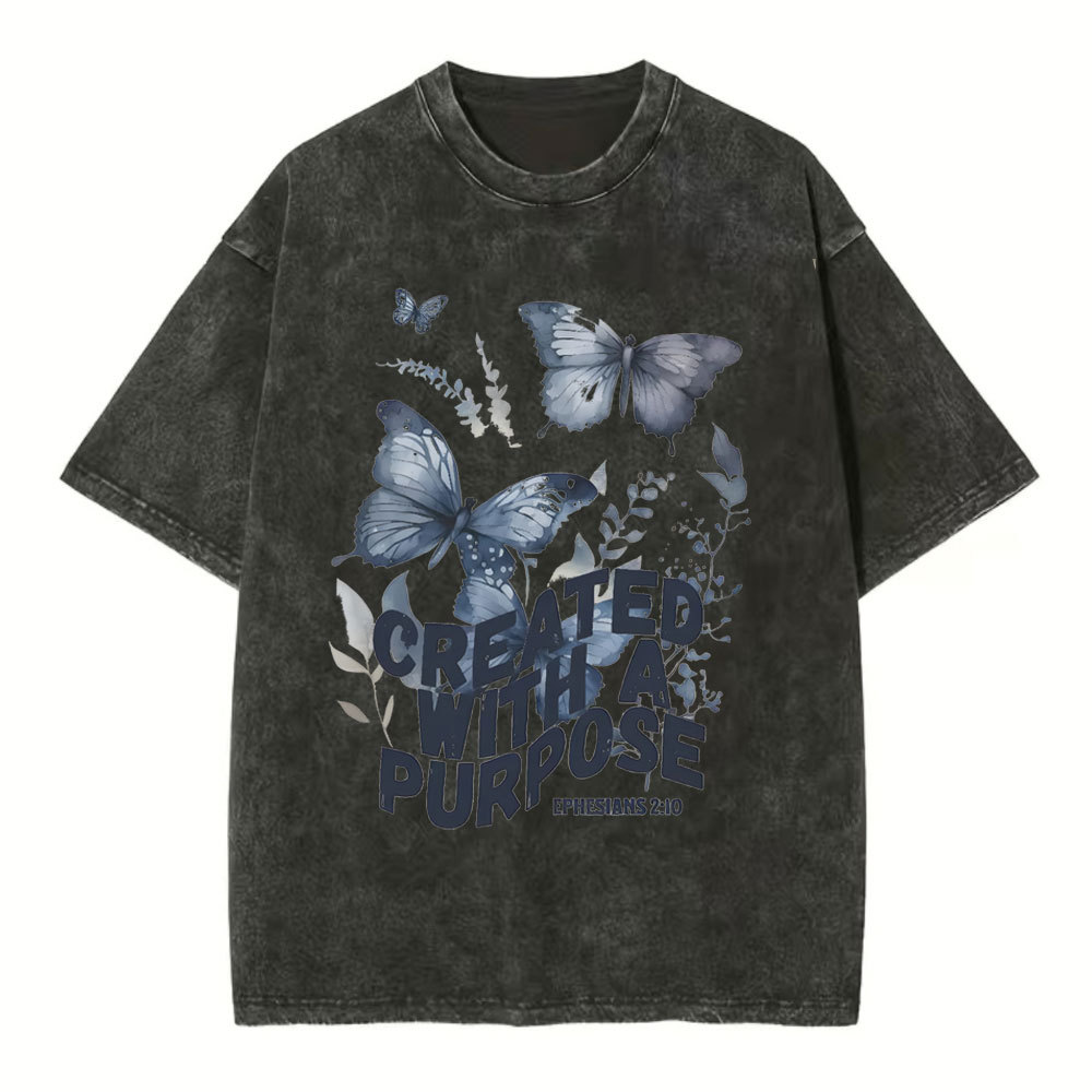 Created With A Purpose Christian Washed T-Shirt