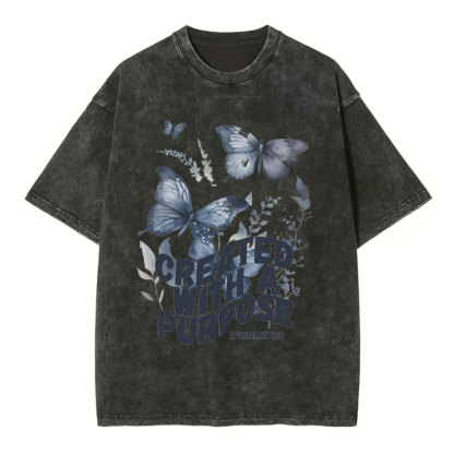 Created With A Purpose Christian Washed T-Shirt