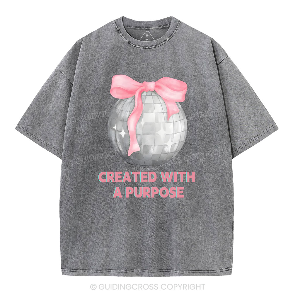 Created With A Purpose Christian Washed T-Shirt