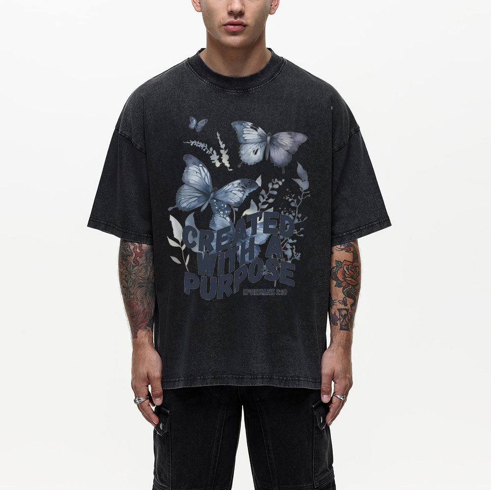 Created With A Purpose Christian Washed T-Shirt