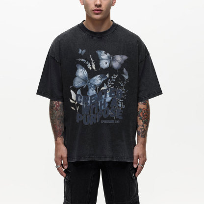 Created With A Purpose Christian Washed T-Shirt