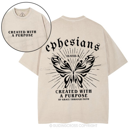 Created With A Purpose Chrsitian Washed T-Shirt