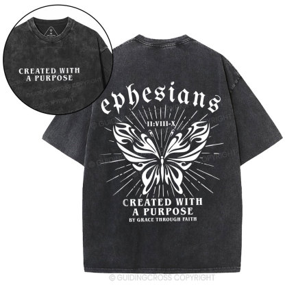 Created With A Purpose Chrsitian Washed T-Shirt