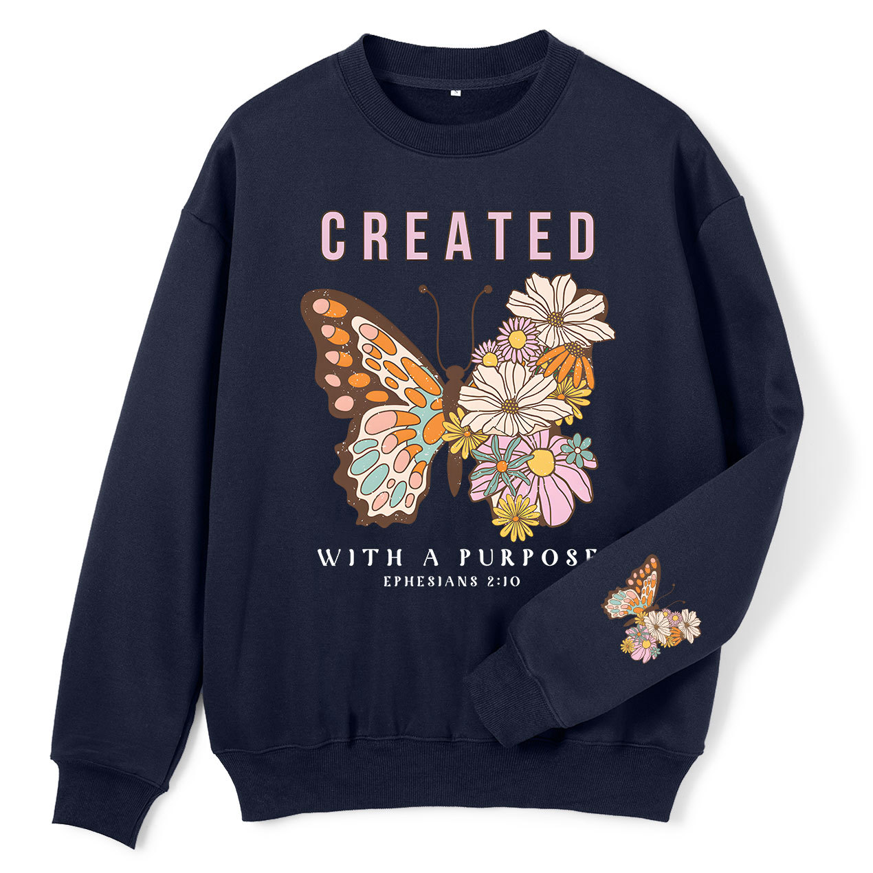 Created With Purpose Christian Fleece Sweatshirt