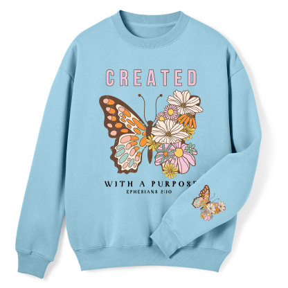 Created With Purpose Christian Fleece Sweatshirt