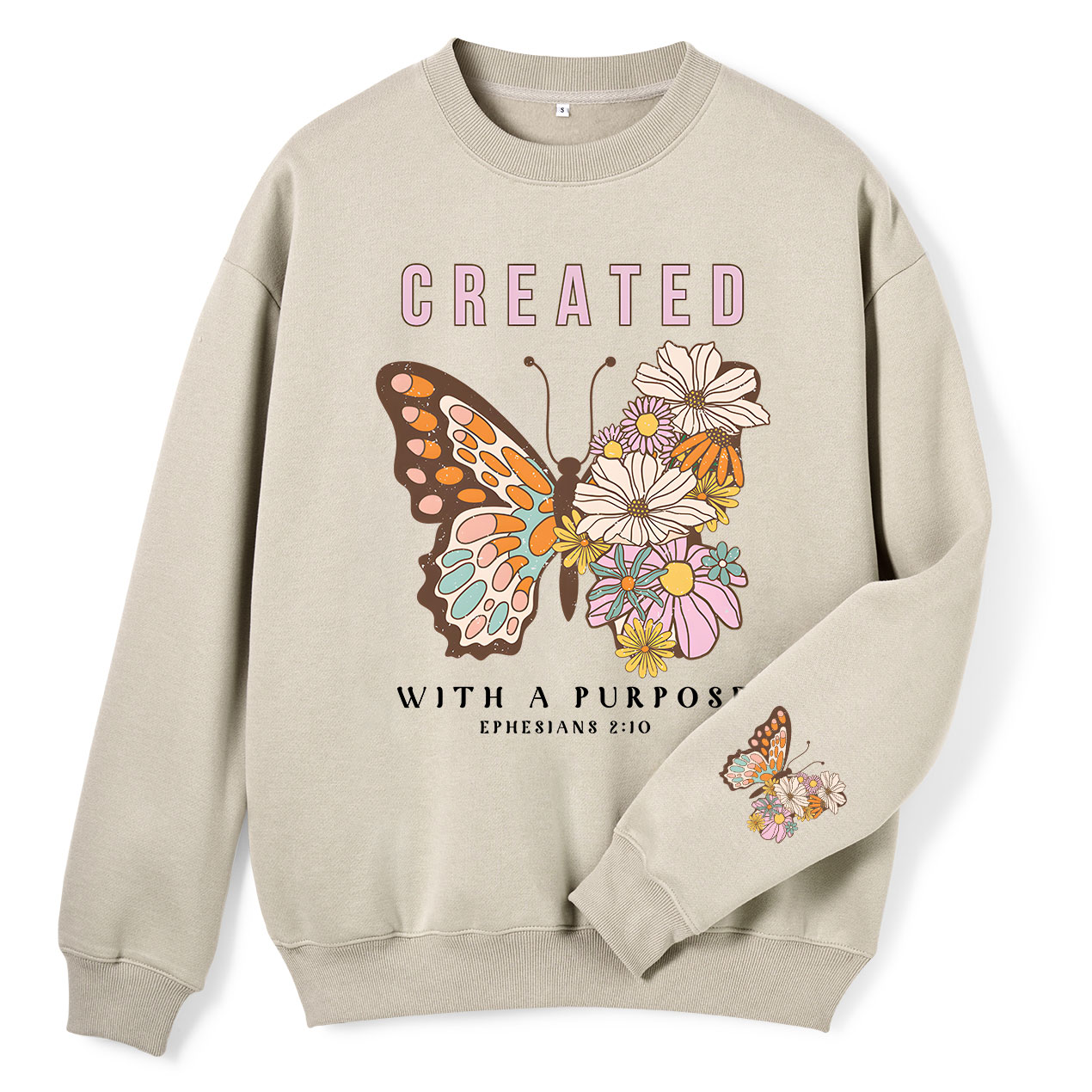 Created With Purpose Christian Fleece Sweatshirt