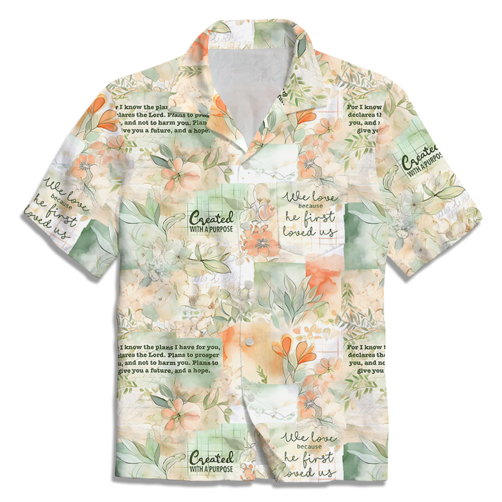Created With Purpose Christian Hawaiian Shirt