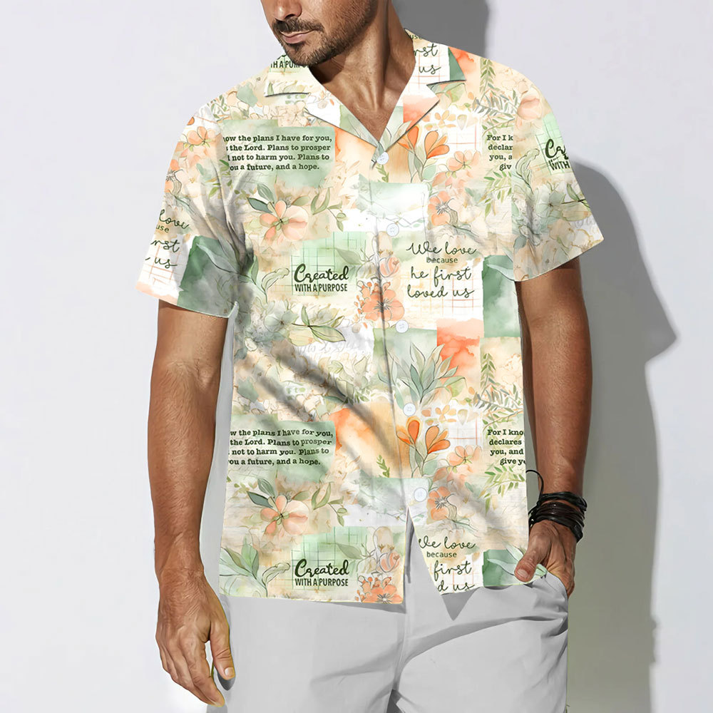 Created With Purpose Christian Hawaiian Shirt