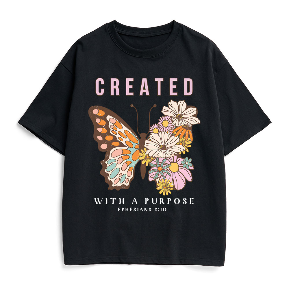 Created With Purpose Christian Heavy Cotton T-Shirt