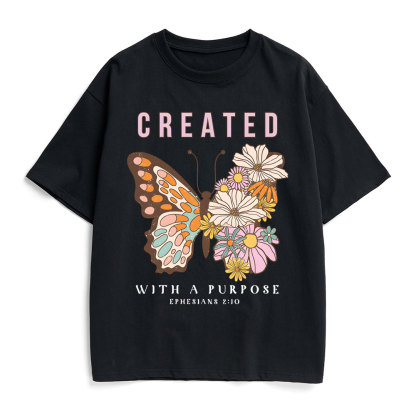 Created With Purpose Christian Heavy Cotton T-Shirt