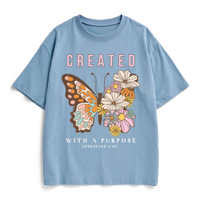 Created With Purpose Christian Heavy Cotton T-Shirt