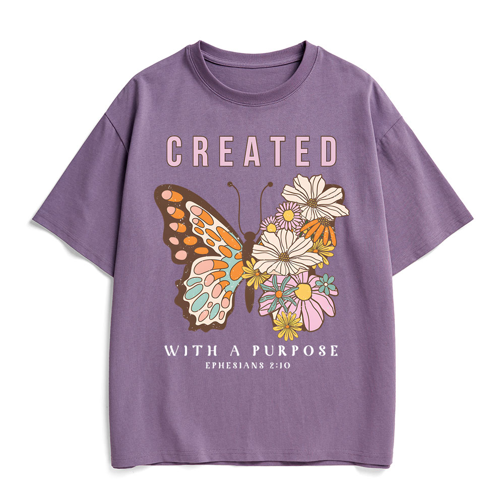 Created With Purpose Christian Heavy Cotton T-Shirt