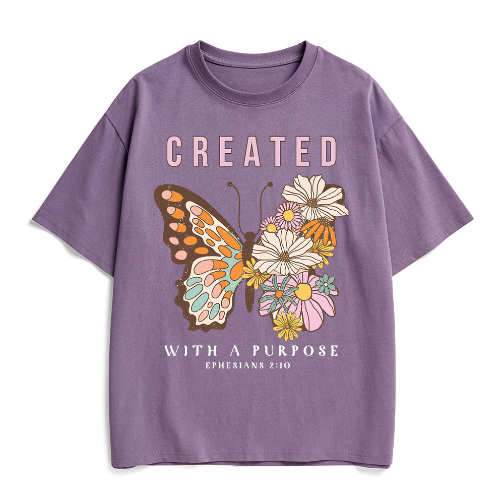 Created With Purpose Christian Heavy Cotton T-Shirt