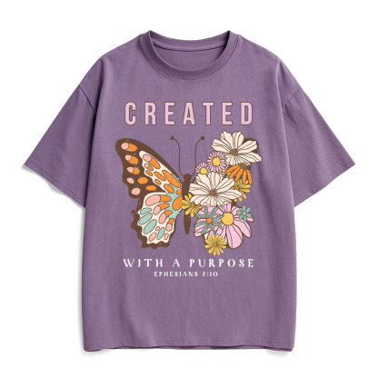 Created With Purpose Christian Heavy Cotton T-Shirt