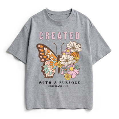 Created With Purpose Christian Heavy Cotton T-Shirt