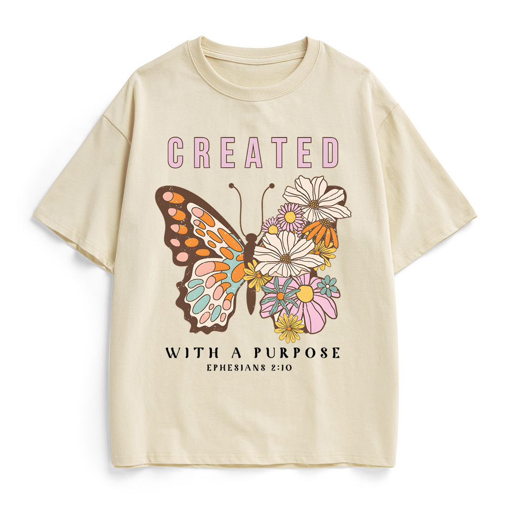 Created With Purpose Christian Heavy Cotton T-Shirt