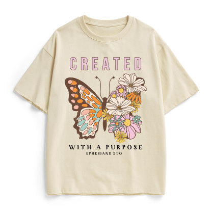 Created With Purpose Christian Heavy Cotton T-Shirt