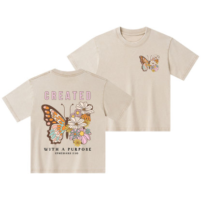 Created With Purpose Christian Kid Washed T-Shirt