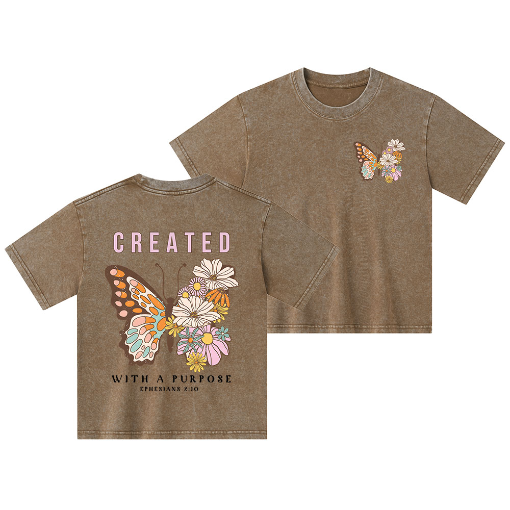 Created With Purpose Christian Kid Washed T-Shirt