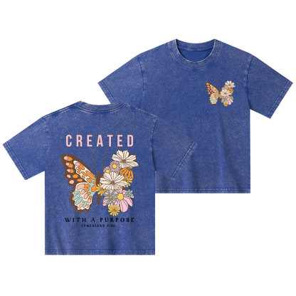 Created With Purpose Christian Kid Washed T-Shirt