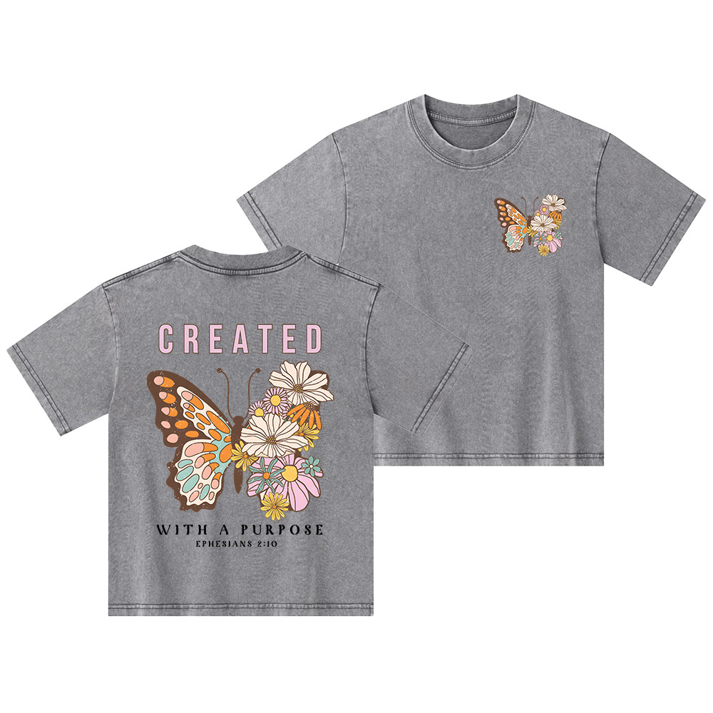Created With Purpose Christian Kid Washed T-Shirt