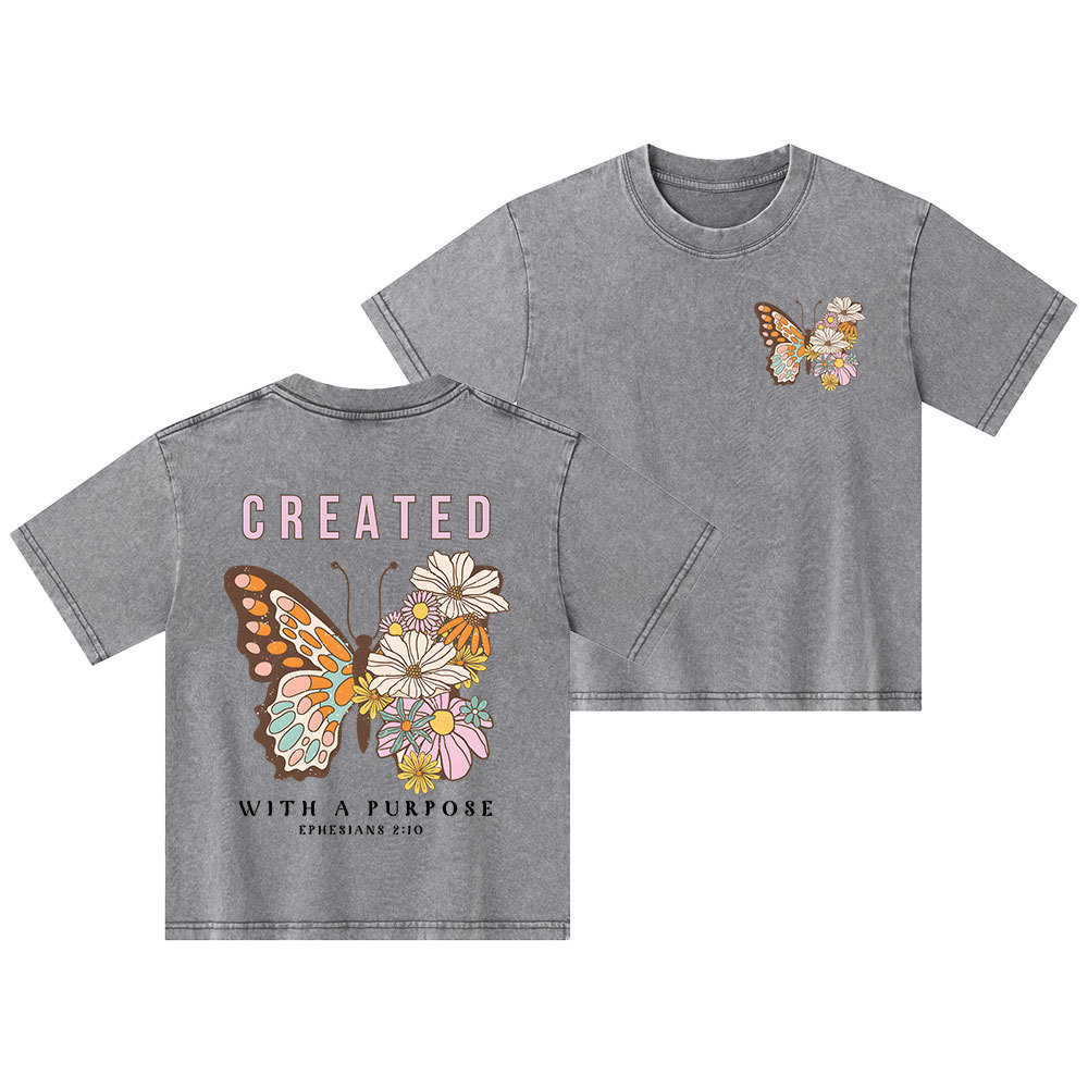 Created With Purpose Christian Kid Washed T-Shirt