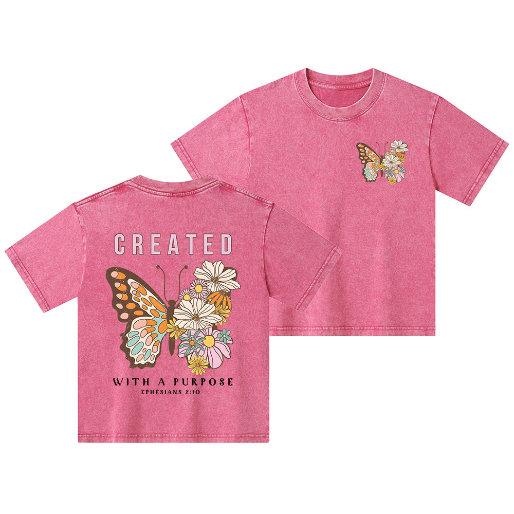 Created With Purpose Christian Kid Washed T-Shirt
