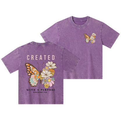 Created With Purpose Christian Kid Washed T-Shirt