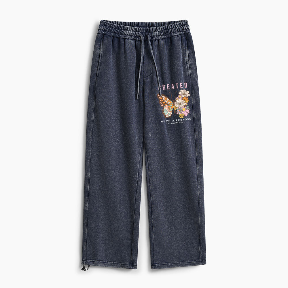 Created With Purpose Christian Washed Sweatpants