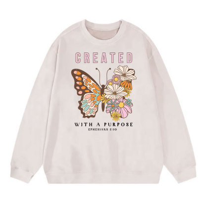 Created With Purpose Christian Washed Sweatshirt