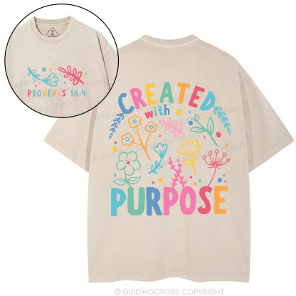 Created With Purpose Christian Washed T-Shirt