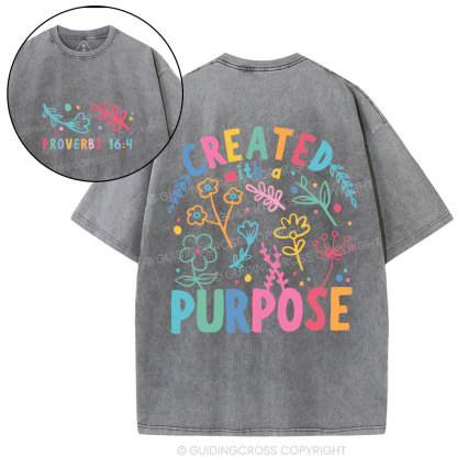Created With Purpose Christian Washed T-Shirt