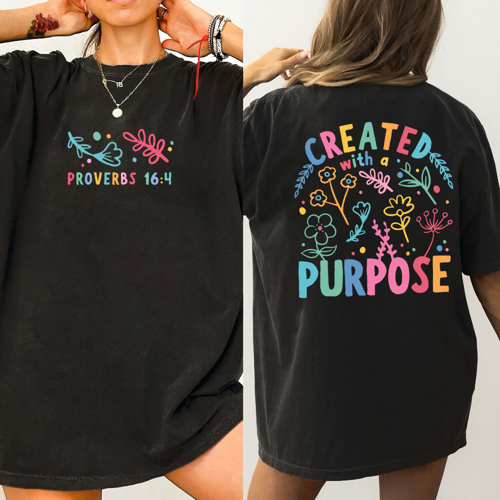 Created With Purpose Christian Washed T-Shirt