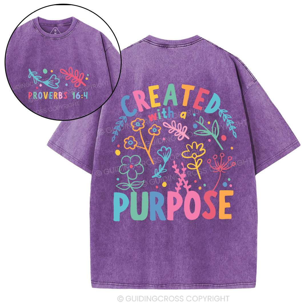Created With Purpose Christian Washed T-Shirt