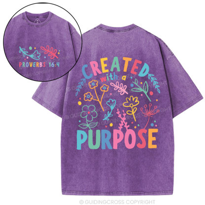Created With Purpose Christian Washed T-Shirt