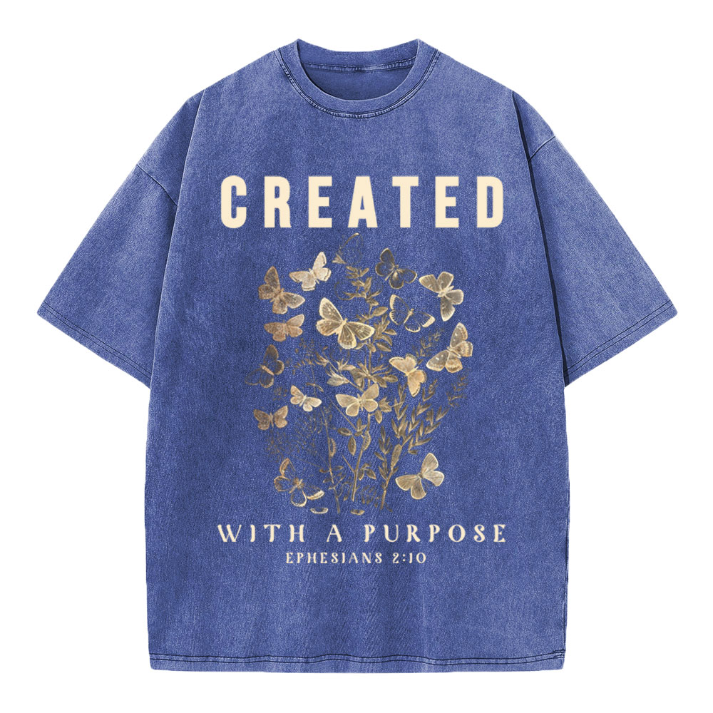 Created With Purpose Christian Washed T-Shirt