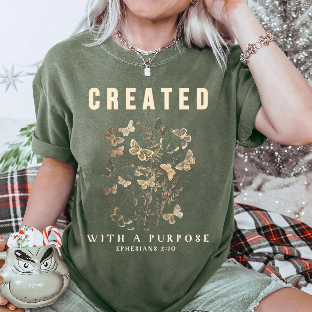 Created With Purpose Christian Washed T-Shirt