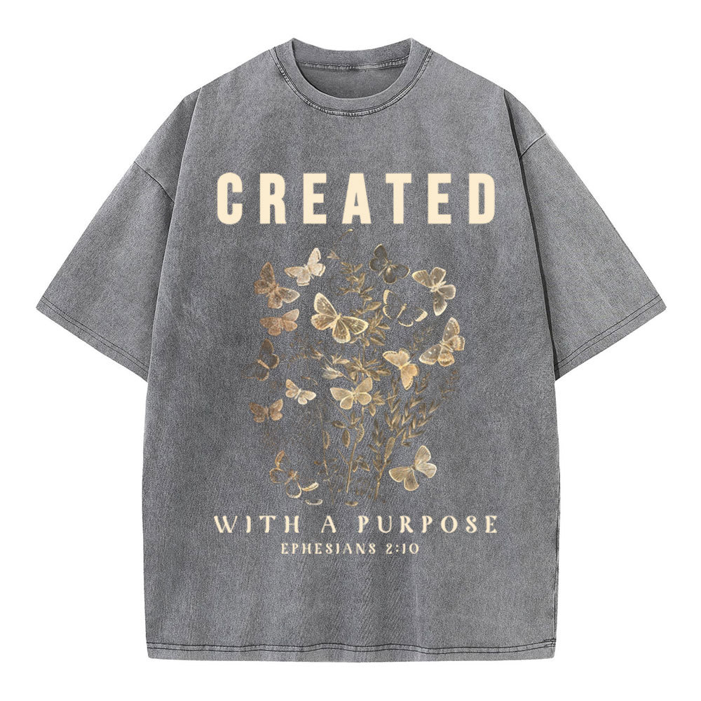 Created With Purpose Christian Washed T-Shirt