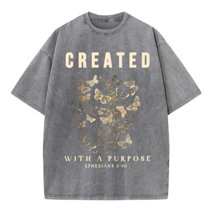 Created With Purpose Christian Washed T-Shirt