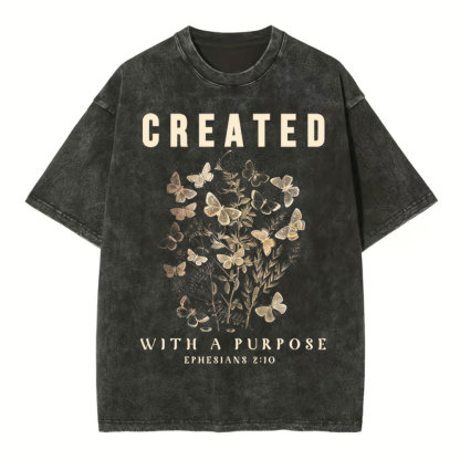 Created With Purpose Christian Washed T-Shirt