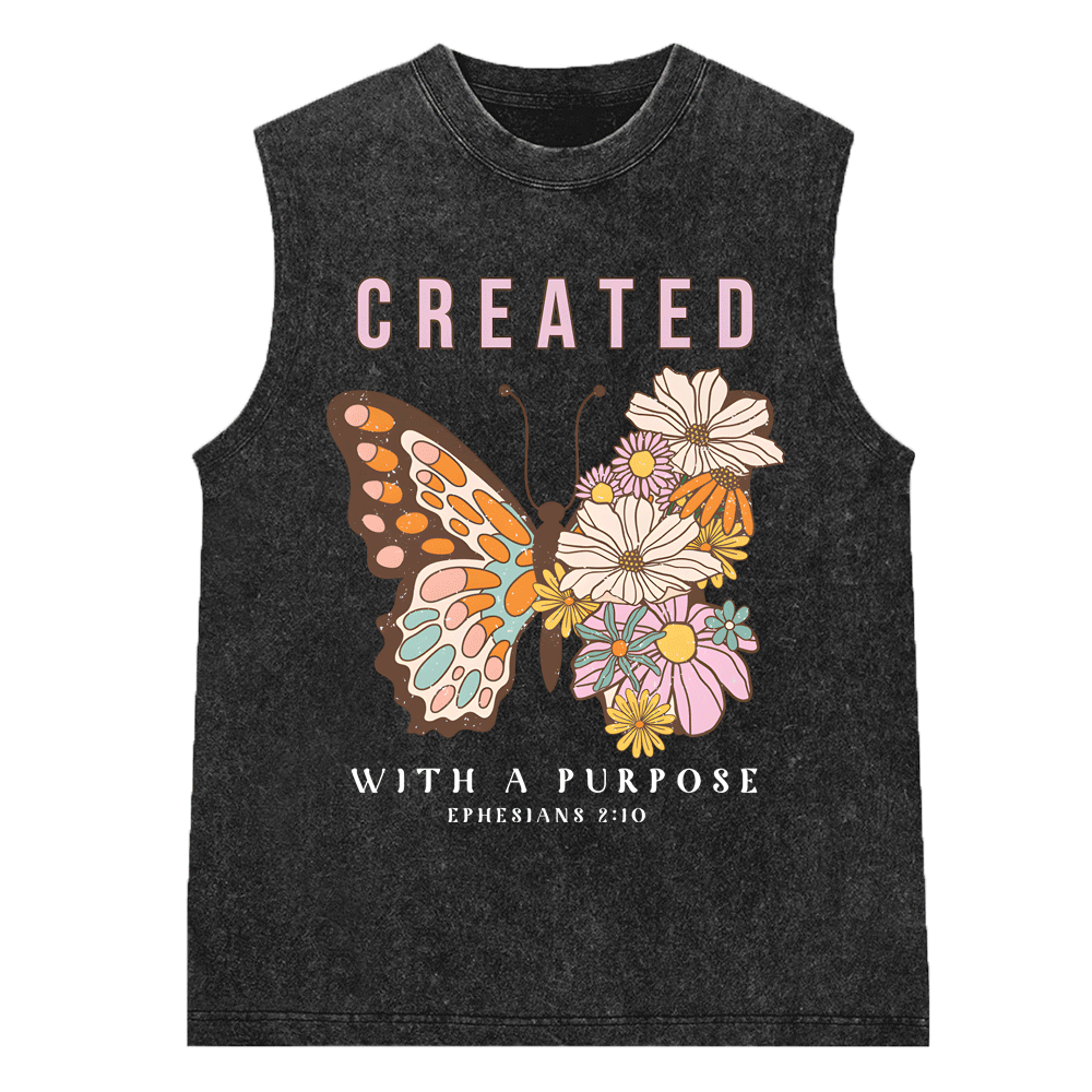 YHWH Christian Washed Sleeveless Tee Sale-GuidingCross