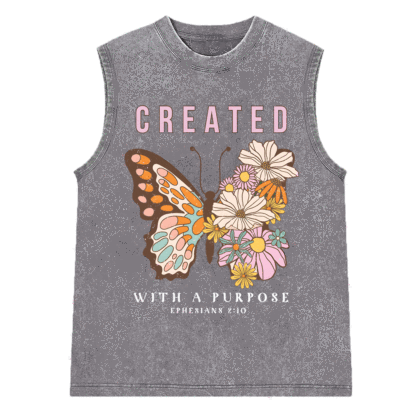 Created With Purpose Christian Washed sleeveless Tee