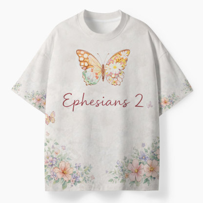 Created With Purpose Oversized All-Over Print Christian T-Shirt