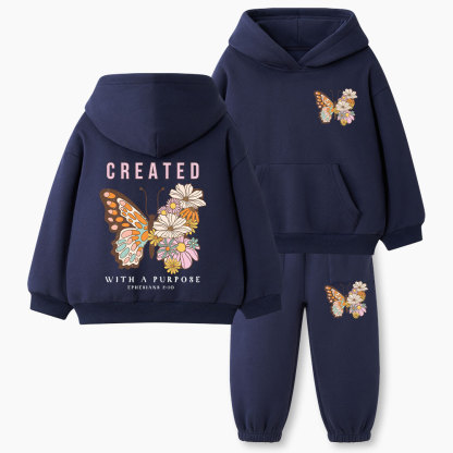 Created With Purpsoe Christian Kid Fleece Hoodie Set
