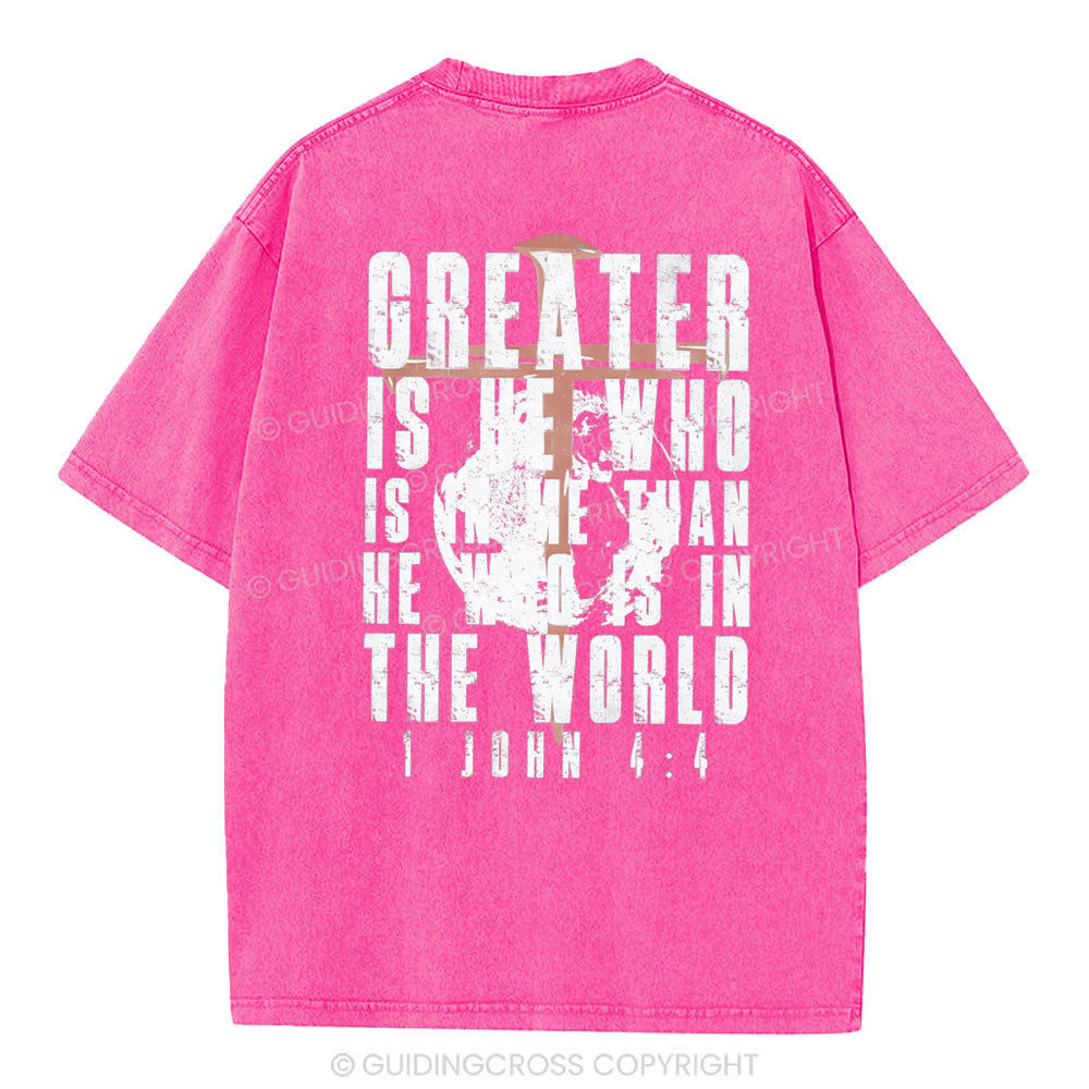 Creater Is He Who Is In Me Christian Washed T-Shirt