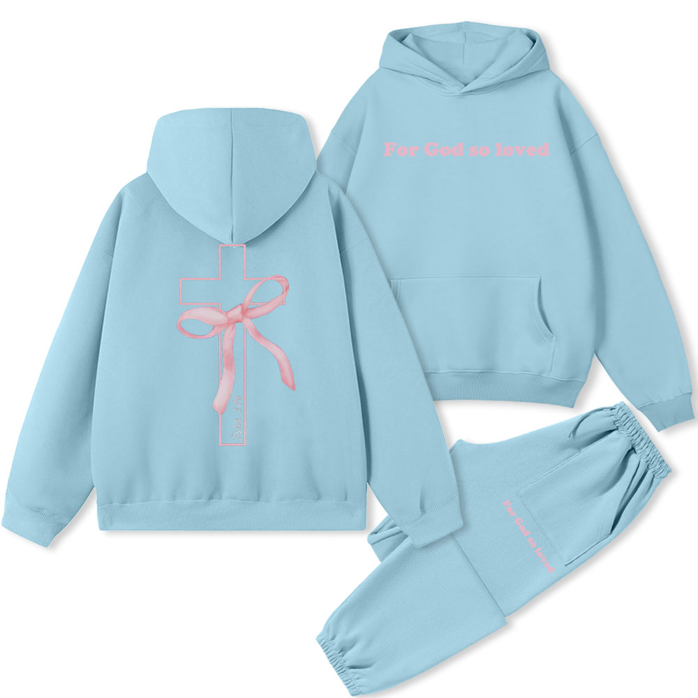 Cross Christian Fleece Hoodie Set