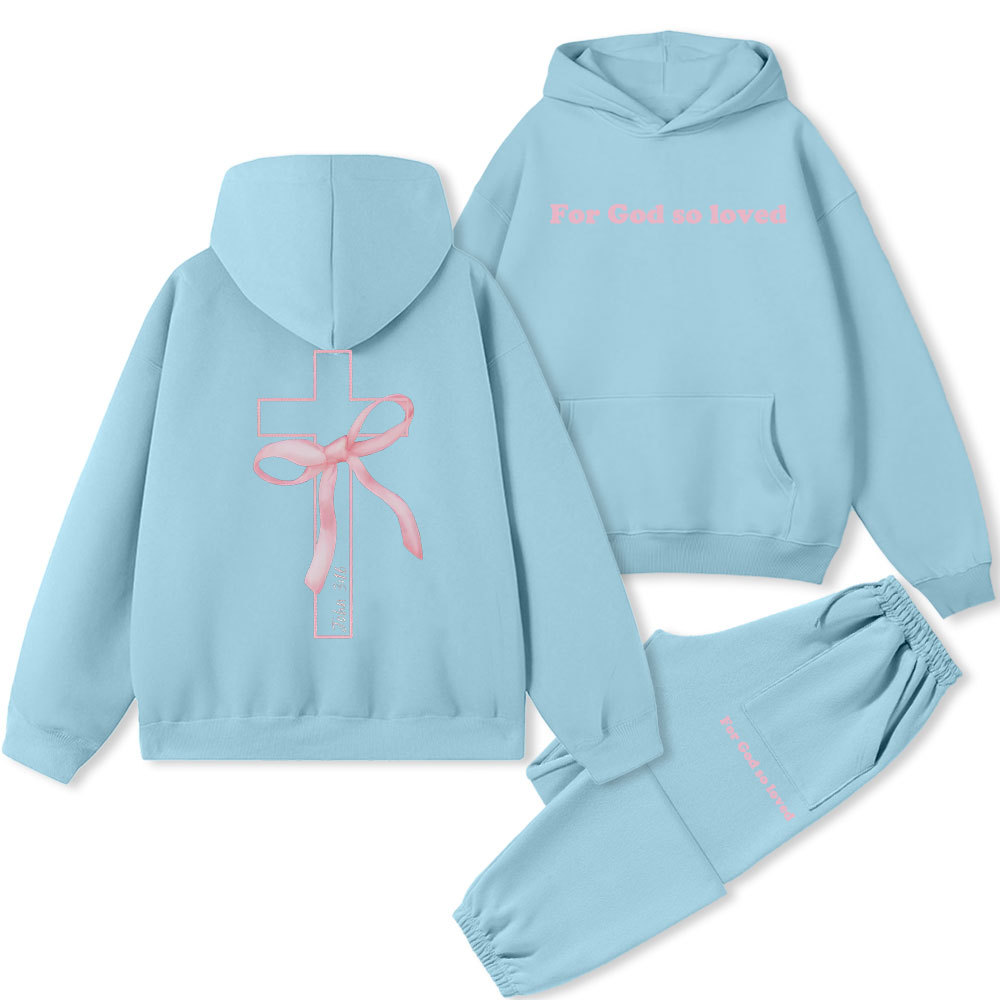 Cross Christian Fleece Hoodie Set