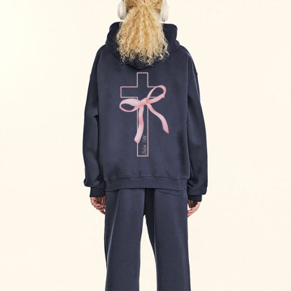 Cross Christian Fleece Hoodie Set