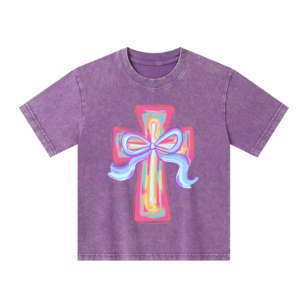 Cross Christian Kid Washed T-Shirt